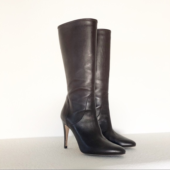 Manolo Blahnik Shoes - Manolo Blahnik Hanzuo Tall Brown Boots 105mm